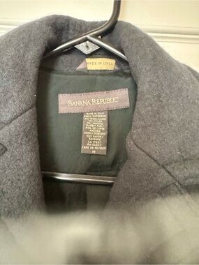 Banana Republic Dark Green Wool Pea Coat